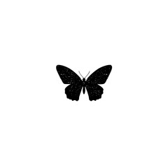 a black and white silhouette of a butterfly on a transparent background black, butterfly, silhouette, wing , Generative art.