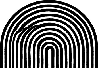 Obraz premium Engraved illustration of ceramic magazine rack with geometric pattern design