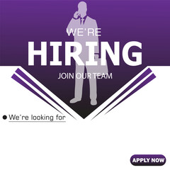 We are Hiring Join our team poster and banner design With beautiful Theme