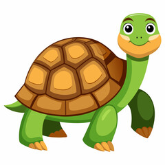 Adorable Cartoon Tortoise Design Perfect for Children's Books Logos and Branding Projects