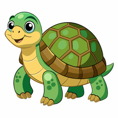 Adorable Cartoon Turtle Scalable Graphic Perfect for Children's Books Logos and Branding Designs