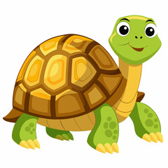 Adorable Cartoon Tortoise Scalable Graphic Perfect for Children's Books Logos and Branding Design