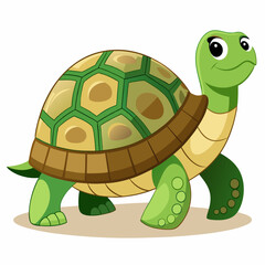 Obraz premium Adorable Cartoon Turtle Design Perfect for Children's Books Logos and Branding