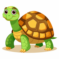 Adorable Cartoon Turtle Design Perfect for Children's Books Logos and Branding Projects