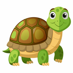 Adorable Cartoon Turtle Scalable Graphic Perfect for Kids Books Logos and Branding Design
