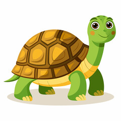 Adorable Cartoon Turtle Design Perfect for Children's Books Logos and Brand Mascots