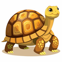 Adorable Tortoise Cartoon Character Design Perfect for Children's Books Logos and Branding