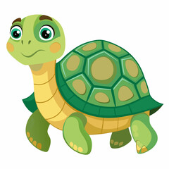 Adorable Cartoon Turtle Design Perfect for Children's Books Logos and Cute Branding Projects
