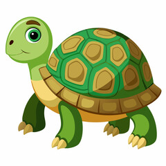 Adorable cartoon turtle design perfect for children's books, logos, or whimsical branding projects needing a cute reptile mascot