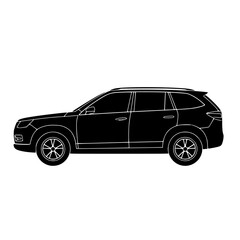 Fototapeta premium black silhouette of a car on a transparent background black, car, icon, silhouette, style , Generative art.
