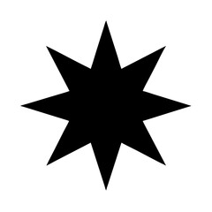 Fototapeta premium Starburst Black Solid Icon — Sparkle, Flash Effect, Radiant Shape Symbol