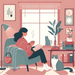  a Person Enjoying a Cozy Moment Alone