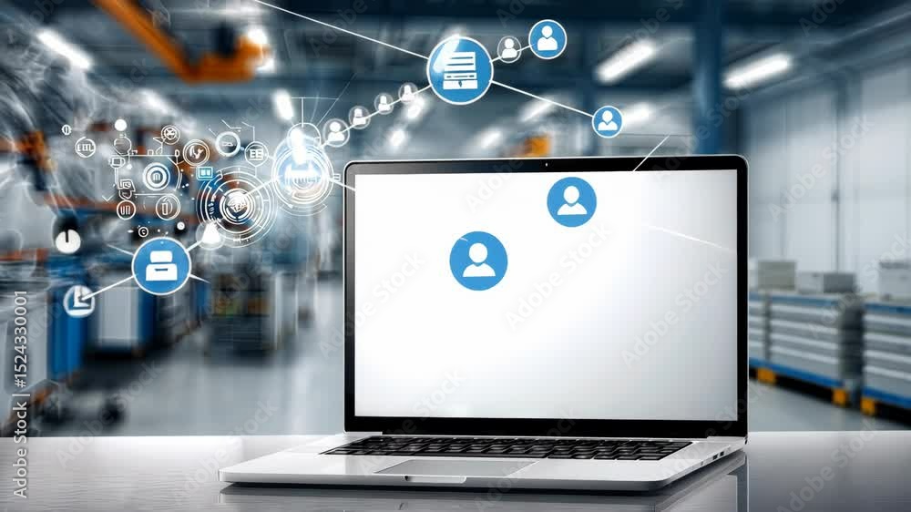 Poster exploring the benefits of digital collaboration tools in modern manufacturing environments for enhan