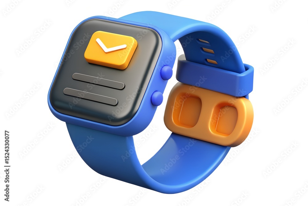 Aufkleber modern smartwatch displaying new message notification