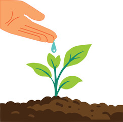 Hand cradling a green plant, symbolizing nature's eco-friendly growth and the essence of life,world environment day