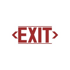Exit sign icon isolated on white background