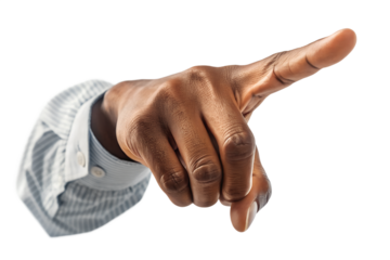 Pointing Hand Isolated on Transparent Background Concept Art