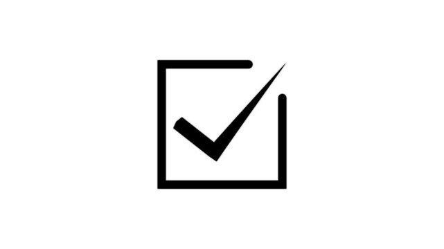 checkmark sign icon animation. tick mark, complete mark, right, conform mark