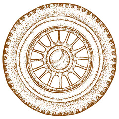 vintage car wheel