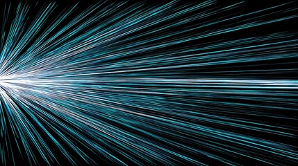 Obraz premium Blue light streaks against black backdrop