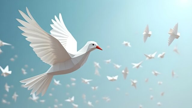 white dove flying