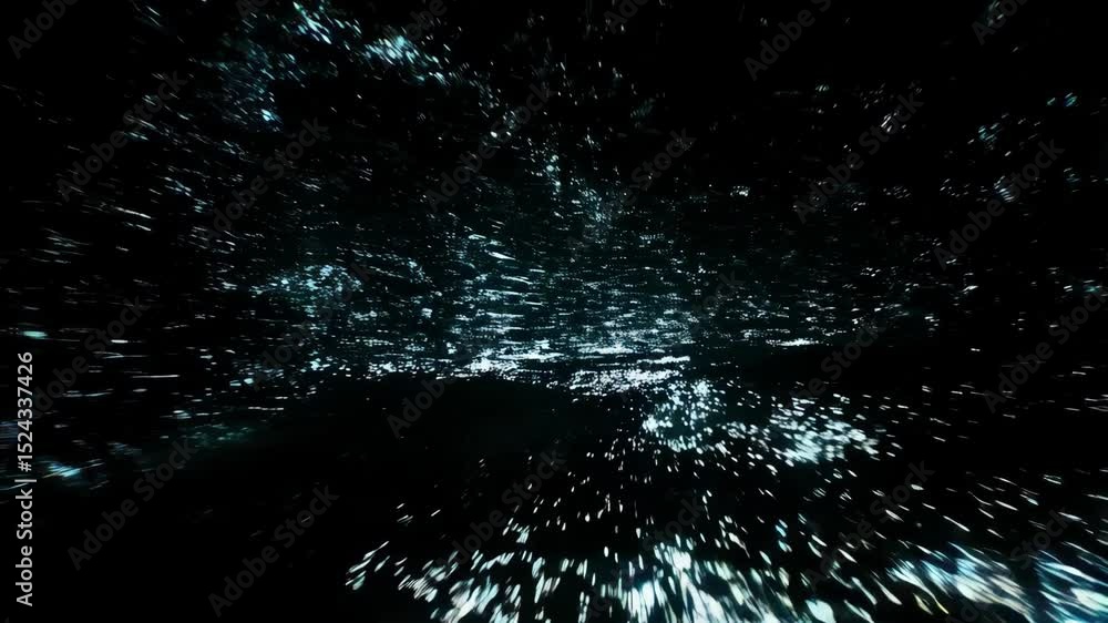 Poster dynamic cosmic journey through a glittering starfield in deep space