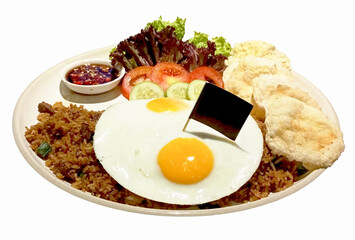 Nasi Goreng with Fried Egg and Kerupuk