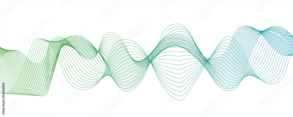 Poster abstract green smooth element swoosh speed wave modern stream background. wave business curve lines 