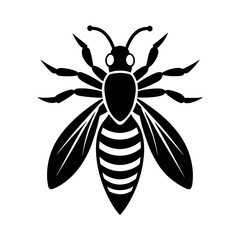Yellowjacket Wasp Silhouette Vector Illustration