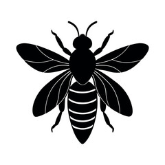 Carpenter Bee Silhouette Vector Illustration