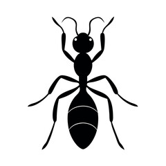 Fire Ant Silhouette Vector Illustration