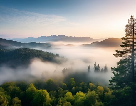 sunrise over the mountains