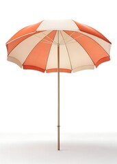 Beach Umbrella Opened &ndash; Colorful 8K Summer Shade Isolated on White Background