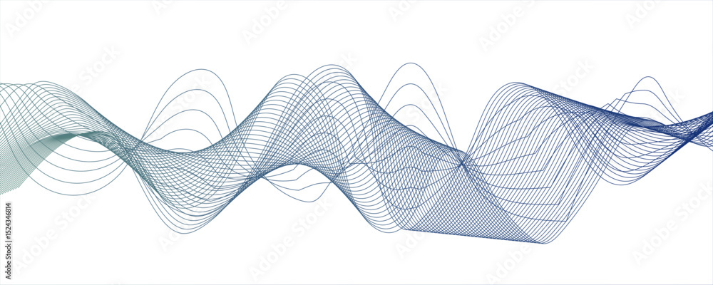 Poster abstract blue smooth element swoosh speed wave modern stream background. wave business curve lines o
