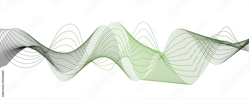 Poster abstract green smooth element swoosh speed wave modern stream background. wave business curve lines 