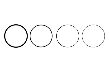 Minimalist Four Button Game Controller Icon – Vector Circle Outline Design