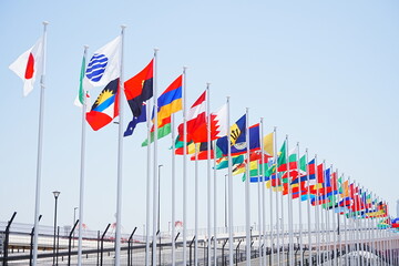 National Flags at Expo 2025 Osaka, Kansai in Japan - 2025年 大阪関西万博 国旗
