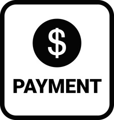 Payment Button Icon - Dollar Sign & Text for E-commerce & Finance