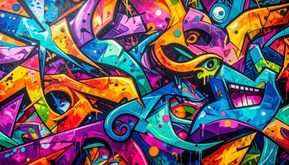 Obraz premium crunchy abstract background, psychedelic illustration