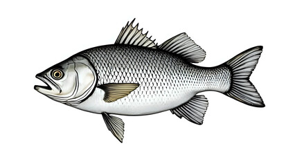 Fototapeta premium fish on a white background