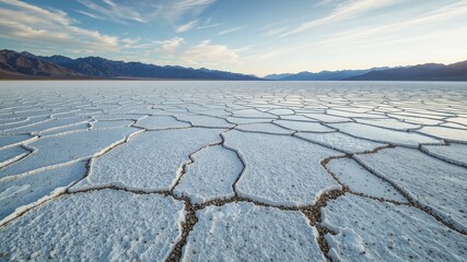 Badwater Basin, Death Valley:  Intricate Salt Pan Patterns at the Lowest Point