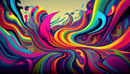 Obraz premium crunchy abstract background, psychedelic illustration
