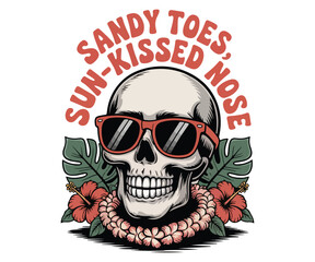 Art & Illustration.Bright and fun summer vibes t-shirt design featuring tropical elements, bold colors, and a relaxed, beachy feel — perfect for sunny days and vacation wear.