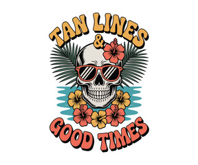 Art & Illustration.Bright and fun summer vibes t-shirt design featuring tropical elements, bold colors, and a relaxed, beachy feel — perfect for sunny days and vacation wear.