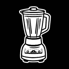 Blender Illustration in Black and White Style

