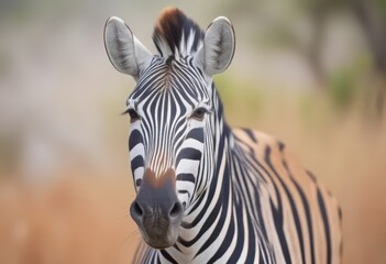 Naklejka premium zebra close up