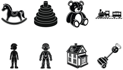 Simple Toy Silhouettes Pack for Kids and Toddlers