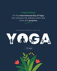 Fototapeta premium International Yoga Day Social Media Post Design