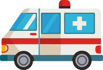 Ambulance vector white background 