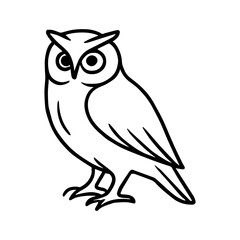owl vector realistic line icon on white background
Vector line icon animal, wildlife